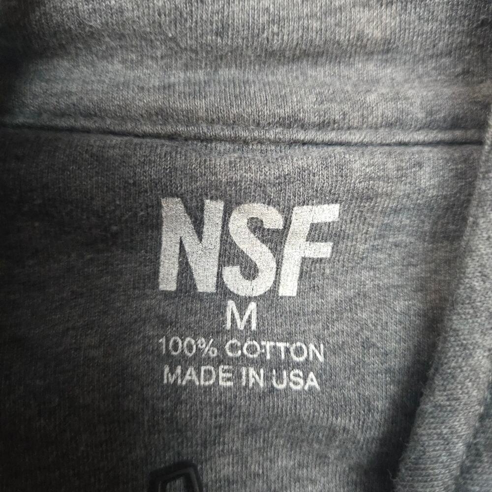 NSF Cotton Zip Up Jacket Unisex Minimalist Grey Men's M Women's L - Picture 3 of 5